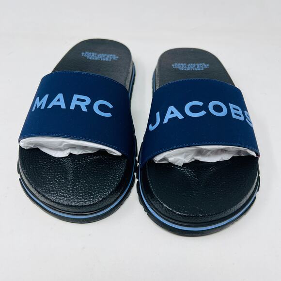 NEW! Marc Jacobs The Slide Navy Blue Casual Sandal Shoe - 8 - Picture 6 of 9